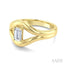 Aeris Gold Emerald Shape Diamond Solitaire Ring