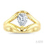 Aeris Gold Pear Shape Diamond Solitaire Ring