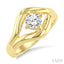 Aeris Gold Round Shape Diamond Solitaire Ring
