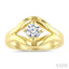 Aeris Gold Round Shape Diamond Solitaire Ring