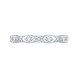 1/5 ct Diamond Carizza Three-Quarter Run Eternity Wedding Band in 14K White Gold