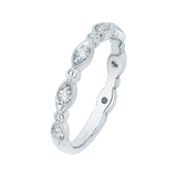 1/5 ct Diamond Carizza Three-Quarter Run Eternity Wedding Band in 14K White Gold