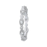 1/5 ct Diamond Carizza Three-Quarter Run Eternity Wedding Band in 14K White Gold