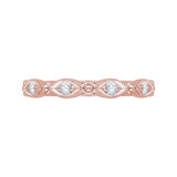 1/5 ct Diamond Carizza Wedding Band in 14K Rose Gold