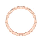 1/5 ct Diamond Carizza Wedding Band in 14K Rose Gold