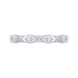 1/5 ct Diamond Carizza Wedding Band in 14K White Gold