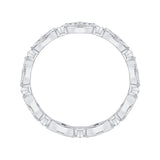 1/5 ct Diamond Carizza Wedding Band in 14K White Gold