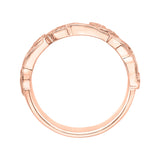 1/4 ct Diamond Carizza Wedding Band in 14K Rose Gold