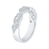1/4 ct Diamond Carizza Wedding Band in 14K White Gold