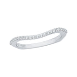 1/5 ct Diamond Carizza Wedding Band in 14K White Gold