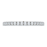 3/8 ct Diamond Carizza Wedding Band in 14K White Gold