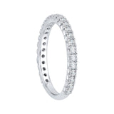 3/8 ct Diamond Carizza Wedding Band in 14K White Gold