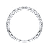 3/8 ct Diamond Carizza Wedding Band in 14K White Gold