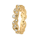 3/8 ct Diamond Carizza Wedding Band in 14K Yellow Gold