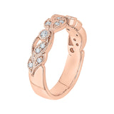 3/8 ct Diamond Carizza Wedding Band in 14K Rose Gold