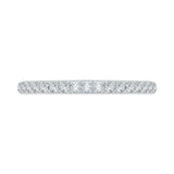 3/8 ct Diamond Carizza Wedding Band in 14K White Gold
