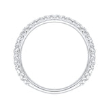 3/8 ct Diamond Carizza Wedding Band in 14K White Gold