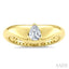 Pear Shape Curved Diamond Solitaire Ring