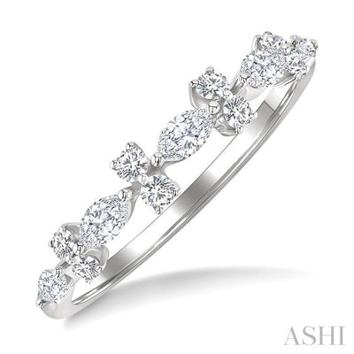 Marquise Shape Scatter Diamond Fashion Band