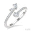 3 Stone Mixed Shape Diamond Fashion Open Ring