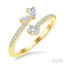 3 Stone Mixed Shape Diamond Fashion Open Ring