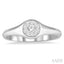 Round Shape Lovebright Essential Diamond Signet Ring