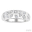 Mixed Shape Diamond Mosaic Fashion Wide Band