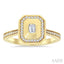 Emerald Shape Art Deco Diamond Fashion Ring