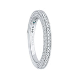 1/5 ct Diamond Carizza Three-Quarter Run Eternity Wedding Band in 14K White Gold