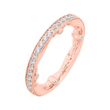 2/3 ct Diamond Carizza Wedding Band in 14K Rose Gold