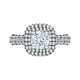 1 3/4 ct Diamond Carizza Semi Mount Engagement Ring to fit Round Center in 14K White Gold