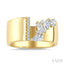 Bold Mixed Shape Diamond Fashion Open Wide Band