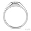 Oval Shape East-West Lovebright Essential Diamond Signet Ring