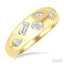 Mixed Shape Diamond Mosaic Fashion Wide Band