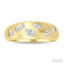 Mixed Shape Diamond Mosaic Fashion Wide Band