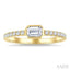 Emerald Shape East-West Bezel Set Diamond Ring