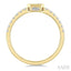 Emerald Shape East-West Bezel Set Diamond Ring