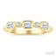 Emerald & Round Cut Bezel Diamond Fashion Band