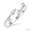 Pear Shape Diamond Fashion Open Ring