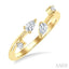 Pear Shape Diamond Fashion Open Ring