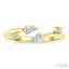 Pear Shape Diamond Fashion Open Ring