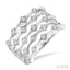 4 Row Diamond Wide Band