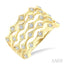 4 Row Diamond Wide Band