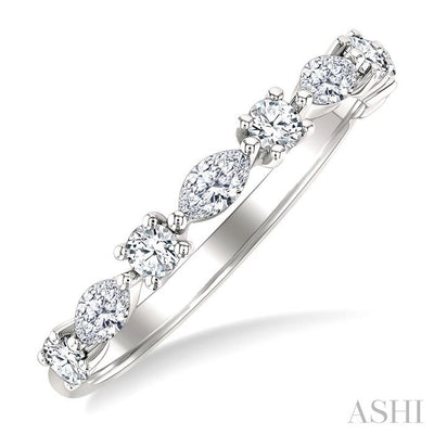 Marquise Shape Scatter Diamond Fashion Band