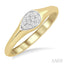 Pear Shape Lovebright Essential Diamond Signet Ring