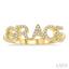 Block 'GRACE' Diamond Name Ring