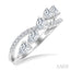 Pear Shape 5 Stone Criss Cross Diamond Fashion Ring
