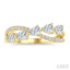 Pear Shape 5 Stone Criss Cross Diamond Fashion Ring