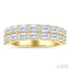 Emerald Shape 2-Row Diamond Fashion Band