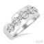 Oval Shape 5 Stone Diamond Fashion Band